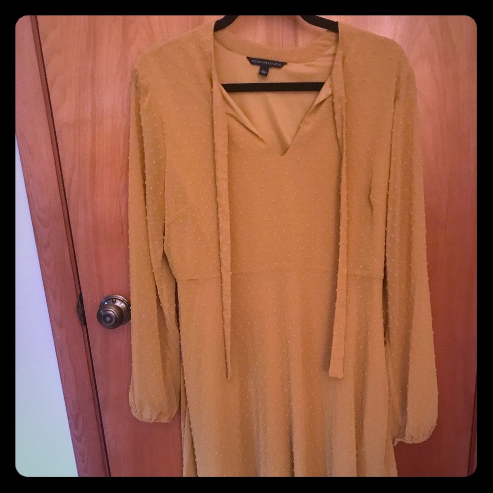 Split neck good casual dress